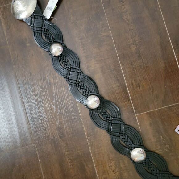 Anthropologie Z&L Camilla Belt Womens Braided Leather Vintage Boho Chic Western main image 7